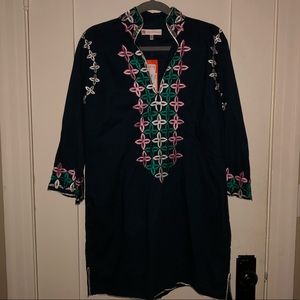 Jude Connally Navy Ariana Tunic. Large. NWT